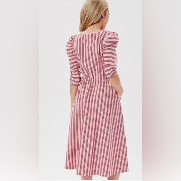 Matilda Jane Red and White Heart to Hear Puff Sleeve A-Line Sundress NWT Size M - Picture 2 of 6